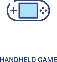 Handheld game concept 2 colored icon simple line vector