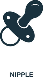 nipple icon mobile apps printing and more usage vector image