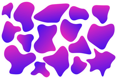 Set blobs abstract shape organic banner design vector