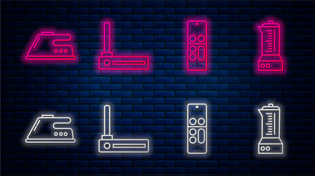 Set line router and wi-fi signal remote control vector