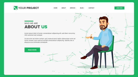 web page design business style front end vector