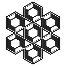 abstract geometric pattern featuring interlocking vector image