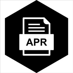 apr file document icon vector image