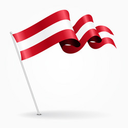 Austrian Wavy Flag Icon vector image