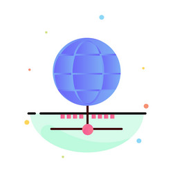 globe internet browser world abstract flat color vector image