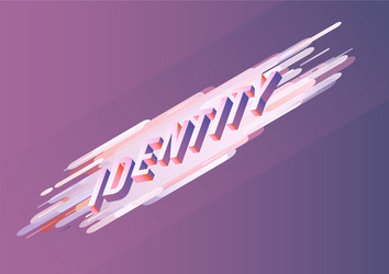 identity text isometric design - deep violet vector