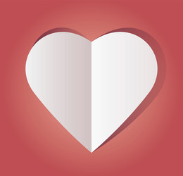 Paper cut out heart vector