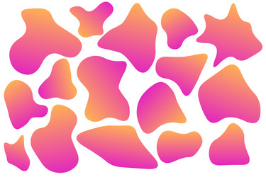 set blobs abstract shape organic banner design vector image