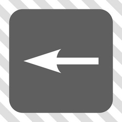 Sharp arrow left rounded square button vector