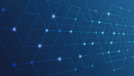 abstract lines and dots connect background vector image