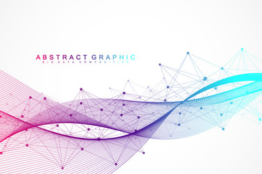 geometric abstract background with connected lines vector image