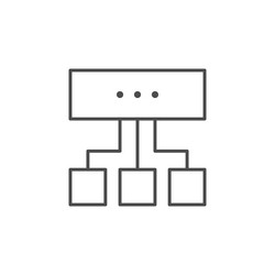 Server Network Structure Icon vector image