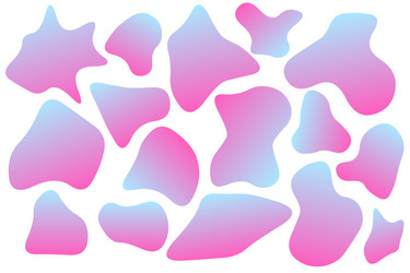 set blobs abstract shape organic banner design vector image