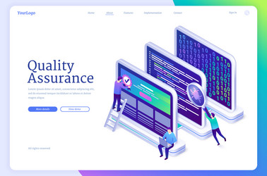 banner software qa quality assurance vector image