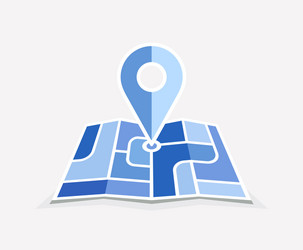 City Map with Location Pointer vector image