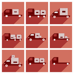 flat with shadow concept and mobile application vector image