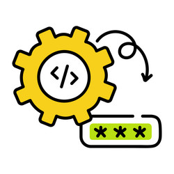 secure coding vector image