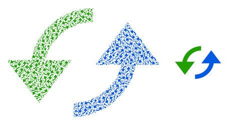Sync arrows recursion mosaic self items vector