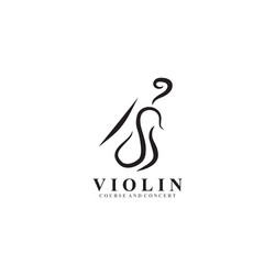 Violin logo design template Royalty Free Vector Image