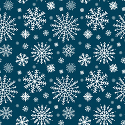 Winter snowflakes seamless pattern christmas vector