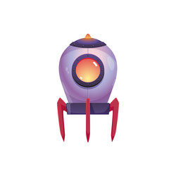 a ufo spaceship with bright vector image