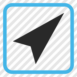 Triple pointer up icon in a frame Royalty Free Vector Image
