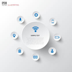 cloud computing background with web icons social vector