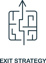 exit strategy icon from crowdfunding collection vector image