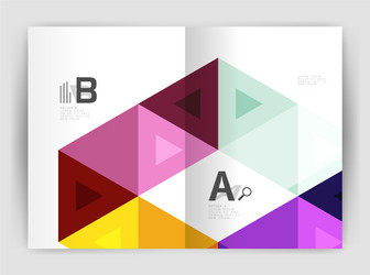 triangle print template vector image