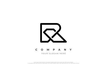 Initial letter r diamond logo design Royalty Free Vector