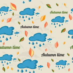 Seamless pattern with autumn elements vector