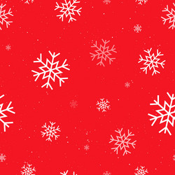 Snowflake Seamless Pattern vector image