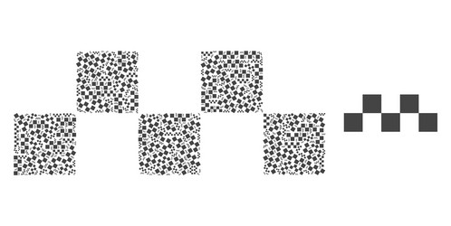 taxi chess logo recursion mosaic self items vector image