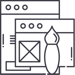 web design concept icon linear isolated vector image