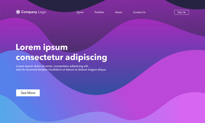 abstract background website landing page template vector image