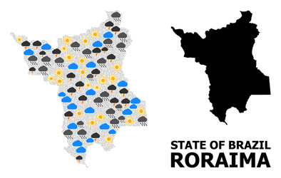 Climate pattern map roraima state vector
