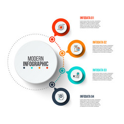 Data Process & Visualization Template vector image