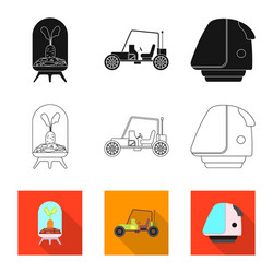 design of mars and space icon collection vector image