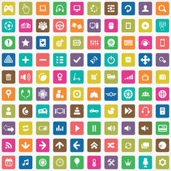 game 100 icons universal set for web and ui vector image