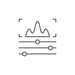 graph settings line outline icon vector