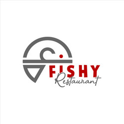 Seafood restaurant logo design vector