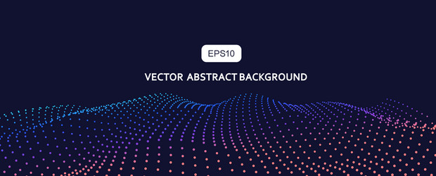 3D Particle Wave Background vector image