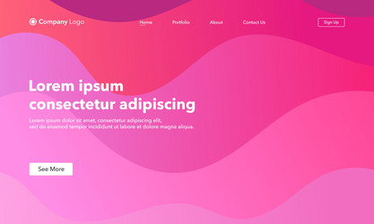 Abstract background website landing page template vector