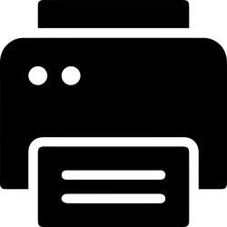 computer printer icon symbol image vector image