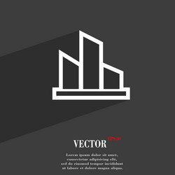 Diagram icon symbol flat modern web design vector