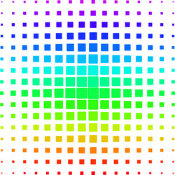 filled square rounded shape halftone spectrum grid vector image