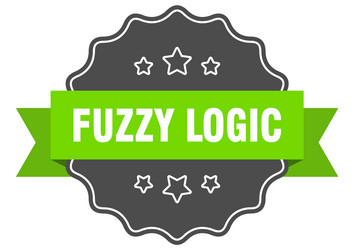 fuzzy logic label isolated seal vector image