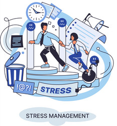 stress management abstract metaphor pressure vector