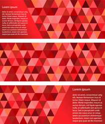 Abstract geometric background triangle pattern set vector