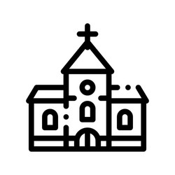 church building for wedding ceremony icon vector